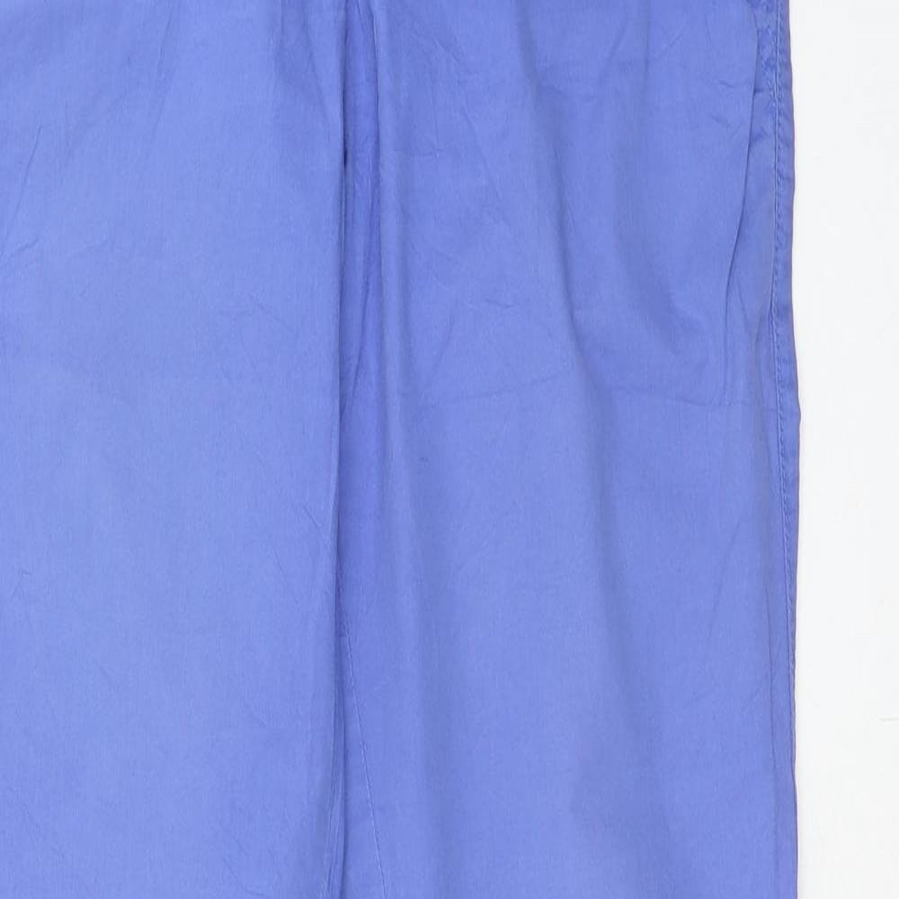 TOM TAILOR Womens Purple Cotton Chino Trousers Size 8 Regular Zip