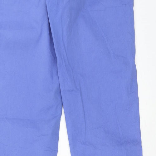 TOM TAILOR Womens Purple Cotton Chino Trousers Size 8 Regular Zip