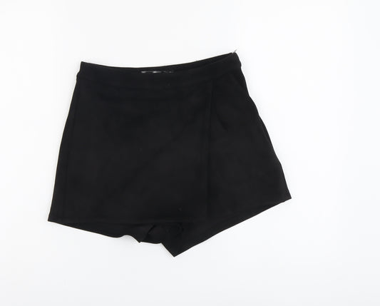Missguided Womens Black Polyester Hot Pants Shorts Size 8 L3 in Regular Zip