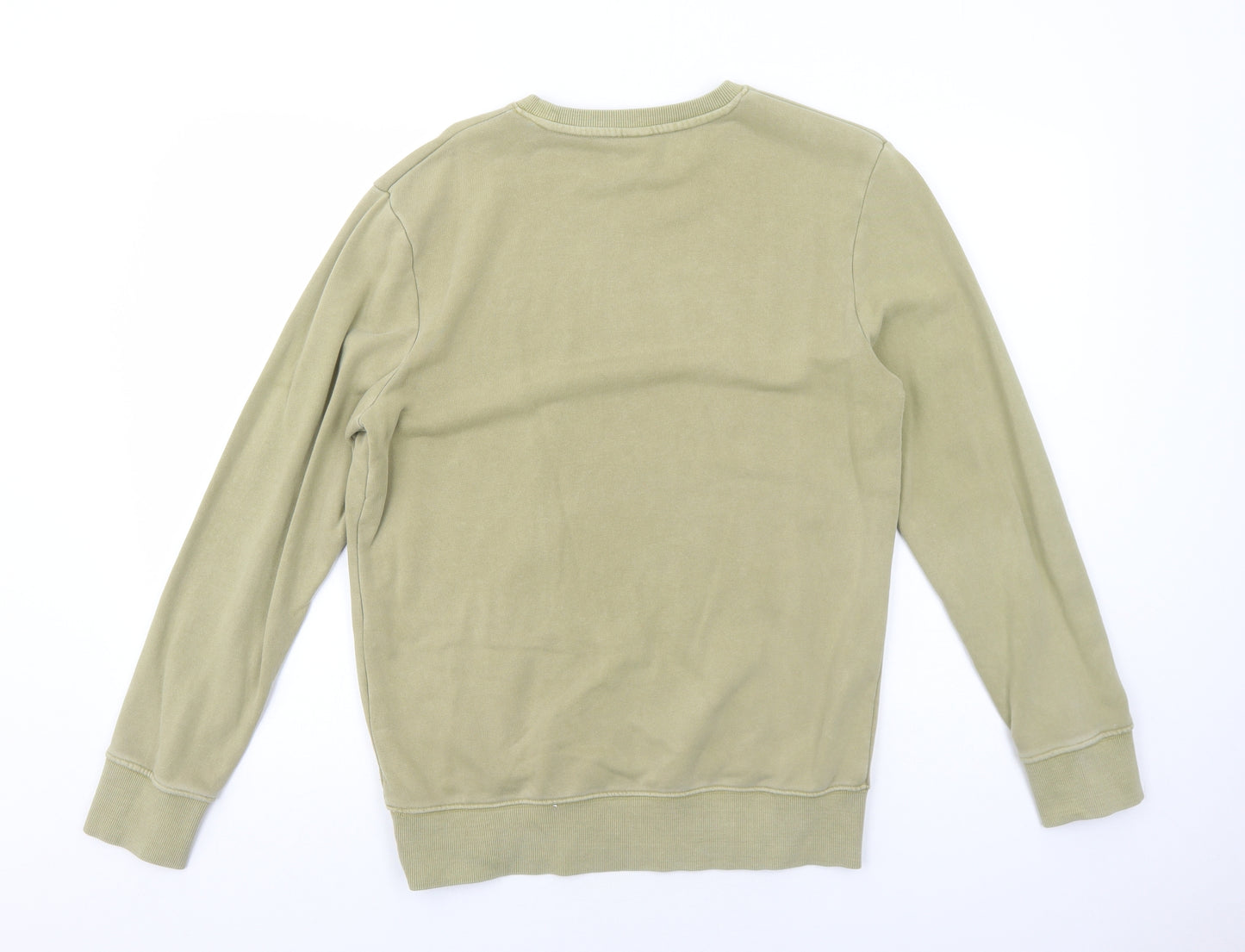 H&M Mens Green Cotton Pullover Sweatshirt Size S