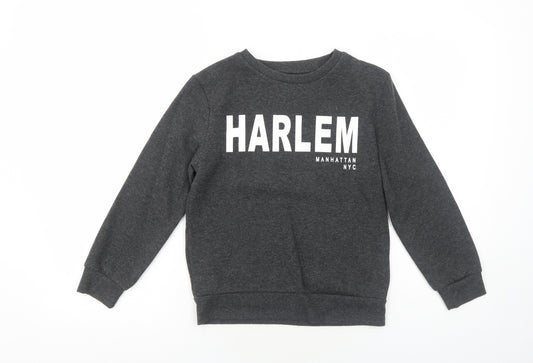 Primark Boys Grey Cotton Pullover Sweatshirt Size 9-10 Years Pullover - Harlem