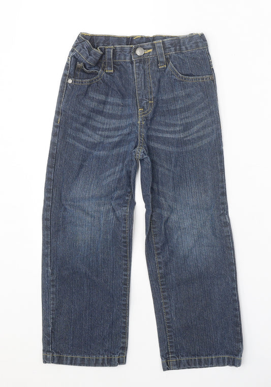 Duck & Dodge Girls Blue 100% Cotton Straight Jeans Size 6 Years Regular Zip