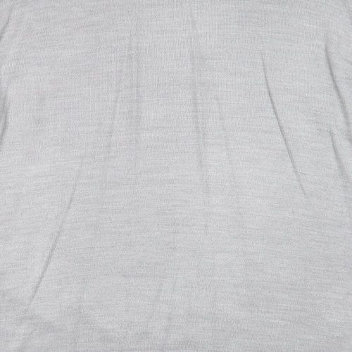 George Mens Grey V-Neck Acrylic Pullover Jumper Size XL Long Sleeve
