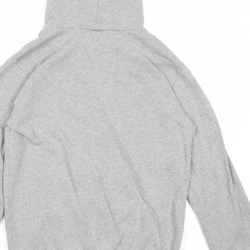 Essentials Mens Grey Polyester Full Zip Hoodie Size M