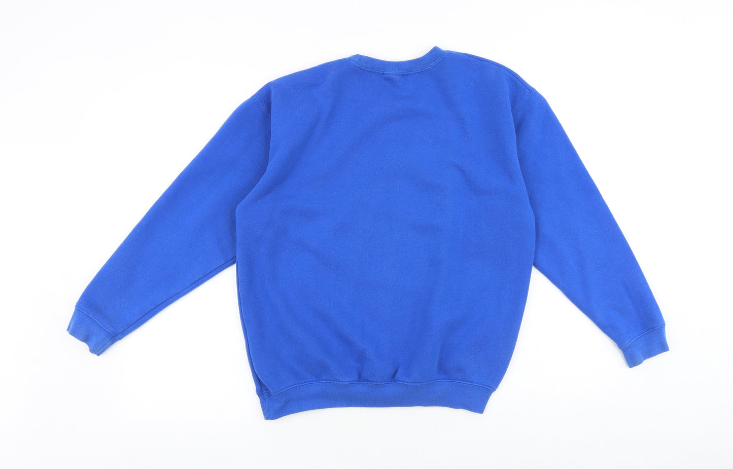 Fruit of the Loom Boys Blue Cotton Pullover Sweatshirt Size 12-13 Years Pullover