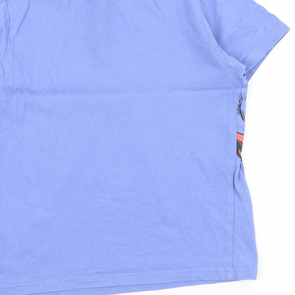 George Boys Blue 100% Cotton Basic T-Shirt Size 4-5 Years Round Neck Pullover - Captain America