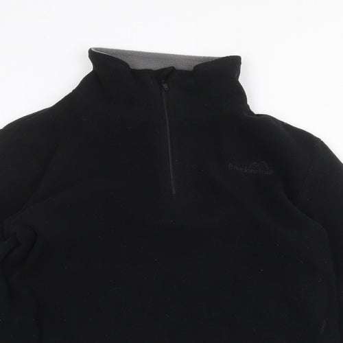 Freedom Trail Boys Black Polyester Pullover Sweatshirt Size 11-12 Years Zip
