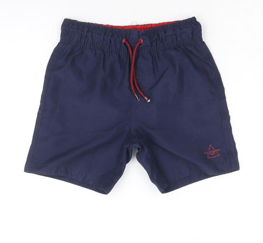Primark Boys Blue Polyester Sweat Shorts Size 7-8 Years Regular Drawstring - Swim Shorts