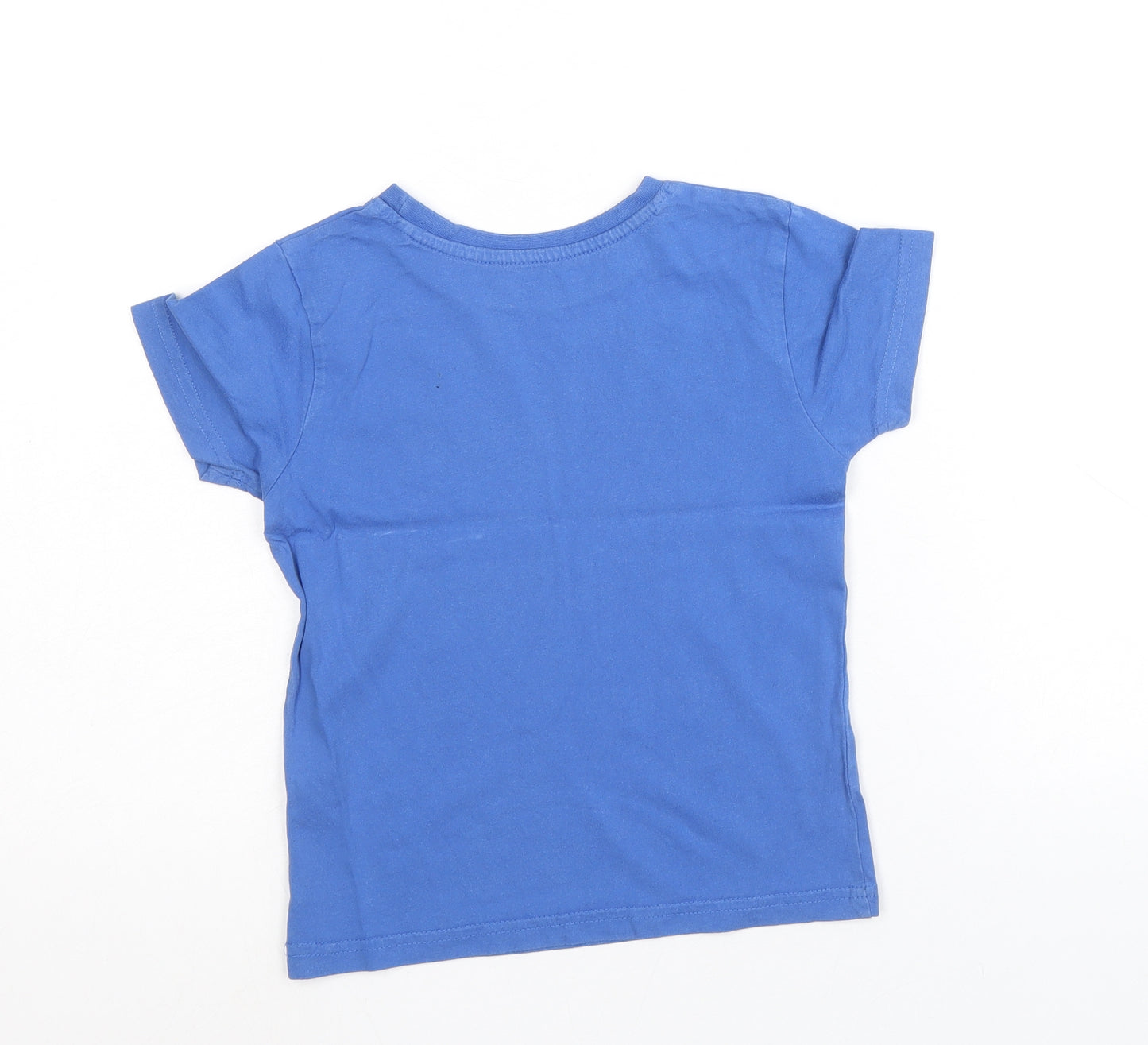 Primark Boys Blue 100% Cotton Basic T-Shirt Size 4-5 Years Round Neck Pullover - Born To Be Epic