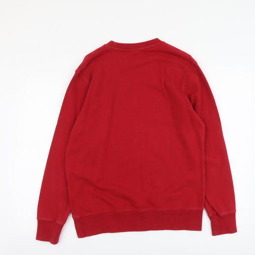 H&M Mens Red Cotton Pullover Sweatshirt Size S - L.A USA