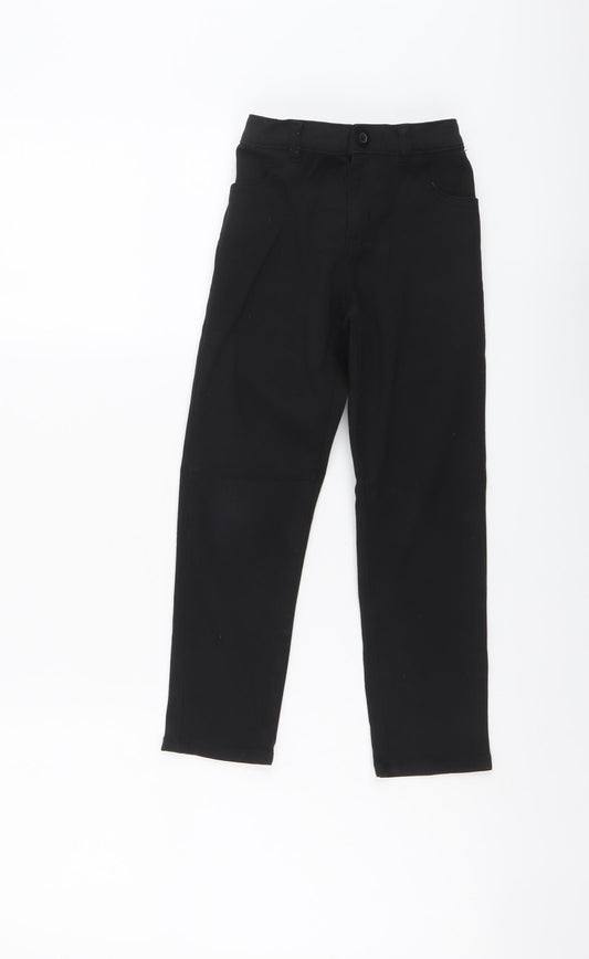 George Boys Black Cotton Dress Pants Trousers Size 5-6 Years Regular Button