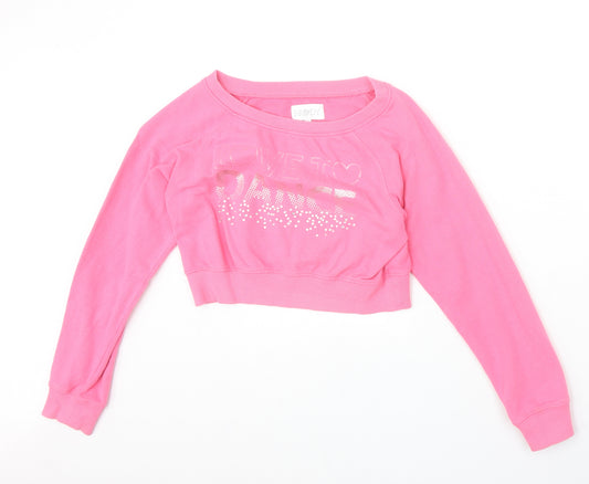 Brody Girls Pink 100% Cotton Pullover Sweatshirt Size 11-12 Years Pullover - Love To Dance