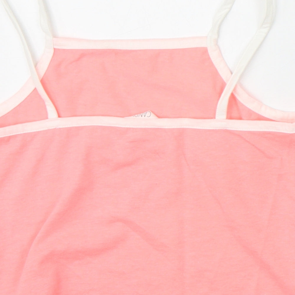 Candy Couture Girls Pink Polyester Camisole Tank Size 12 Years Square Neck Pullover - Mood