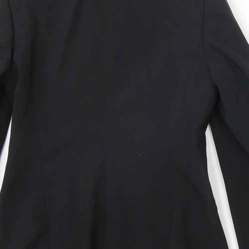 James Barry Womens Black Polyester Jacket Suit Jacket Size 8