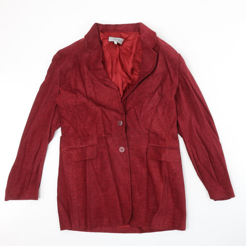 Marks and Spencer Womens Red Viscose Jacket Blazer Size 12
