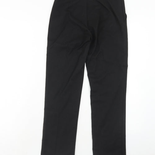 Matalan Boys Black Polyester Dress Pants Trousers Size 12 Years Regular Hook & Eye