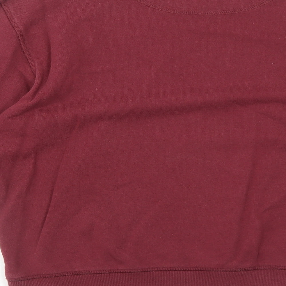 F&F Mens Red Cotton Pullover Sweatshirt Size S - Nishi Ku Yokohama