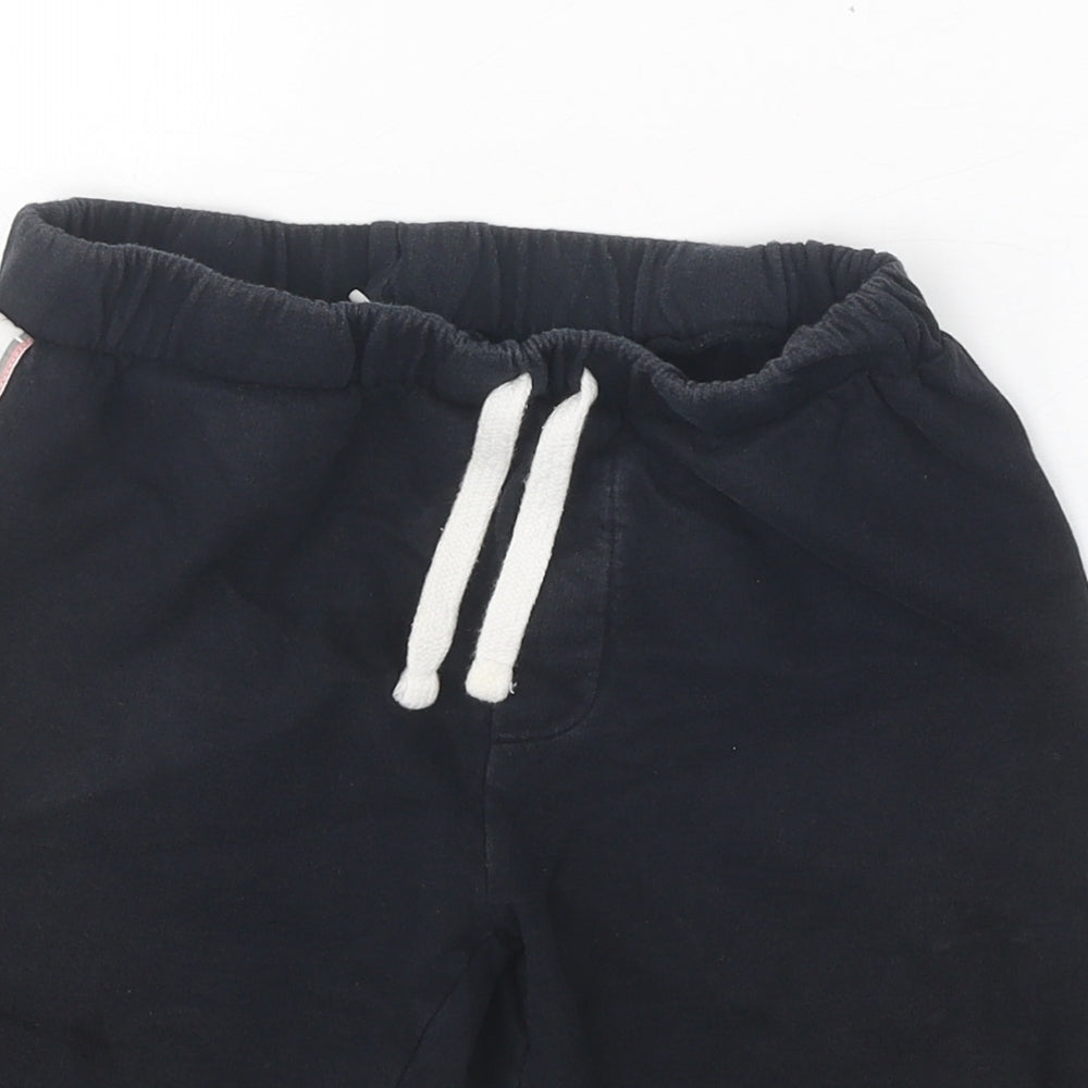 Preworn Boys Black Cotton Sweat Shorts Size 8-9 Years Regular Tie
