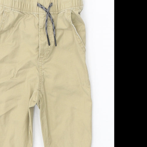 Gap Boys Beige Cotton Chino Trousers Size 3 Years Regular Tie