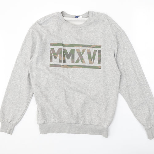 Divided Mens Grey Cotton Pullover Sweatshirt Size M - MMXVI