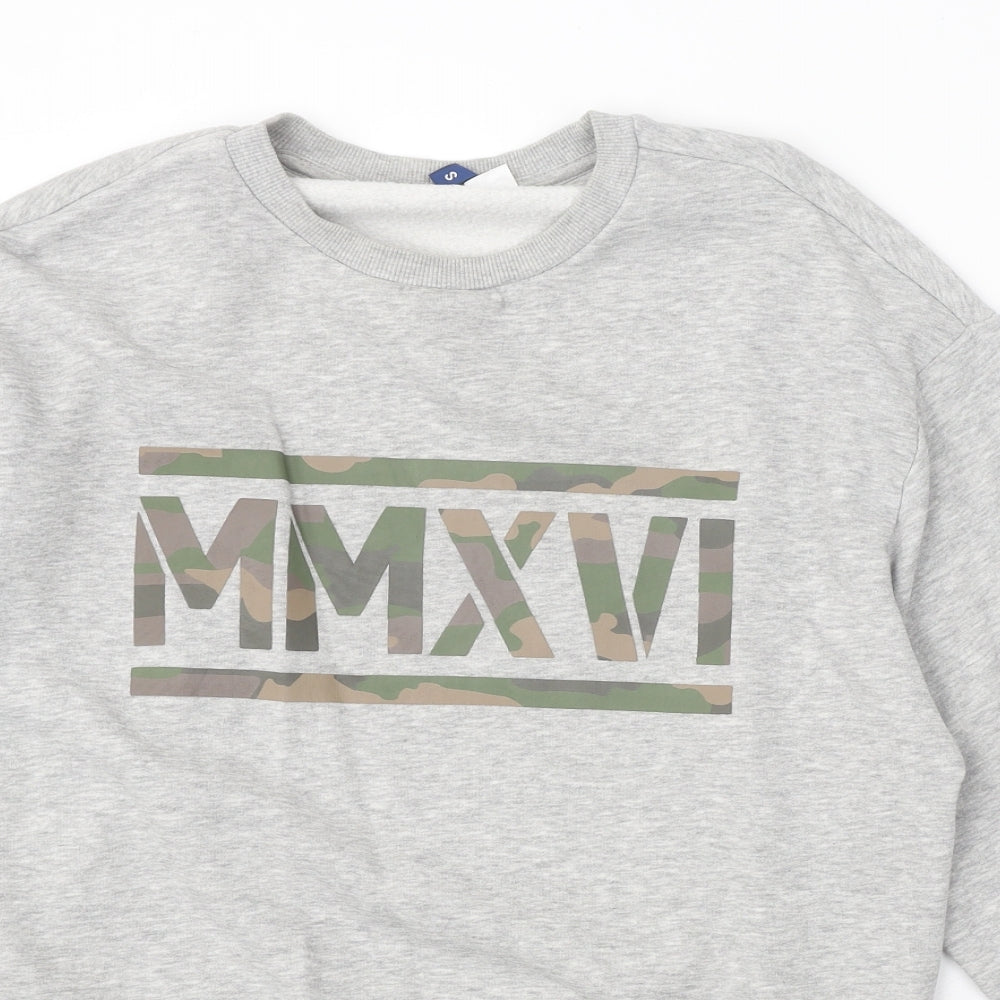 Divided Mens Grey Cotton Pullover Sweatshirt Size M - MMXVI