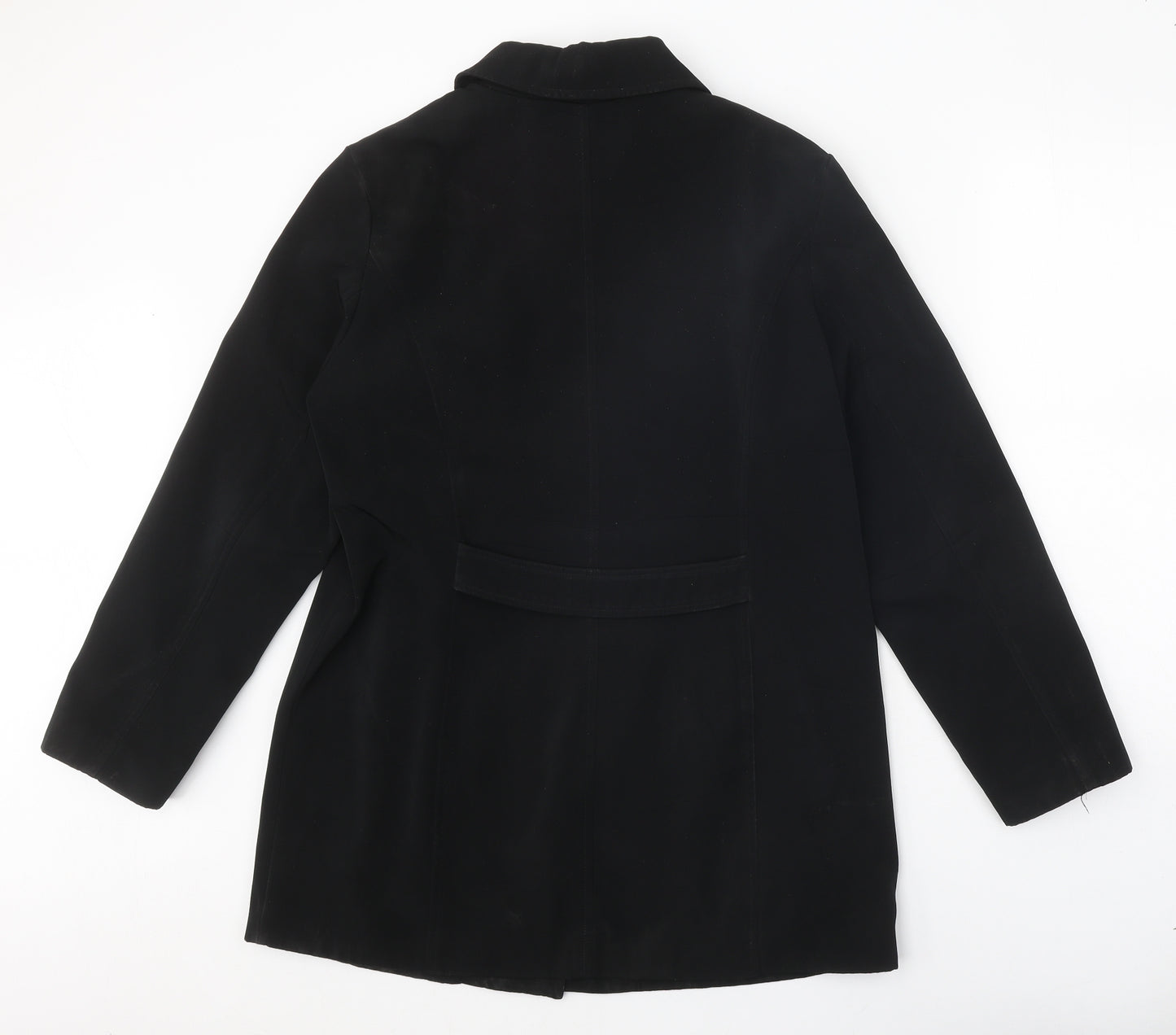 Merona Womens Black Overcoat Jacket Size L Snap