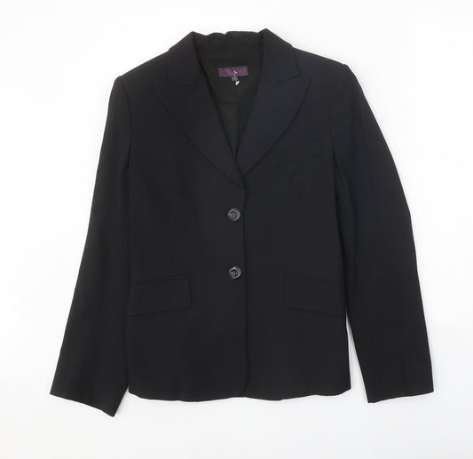 Arabella B Womens Black Polyester Jacket Blazer Size M