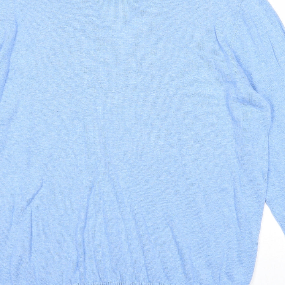 Cedar Wood State Mens Blue Round Neck Cotton Pullover Jumper Size XL Long Sleeve