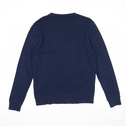 Divided Mens Blue Cotton Pullover Sweatshirt Size S