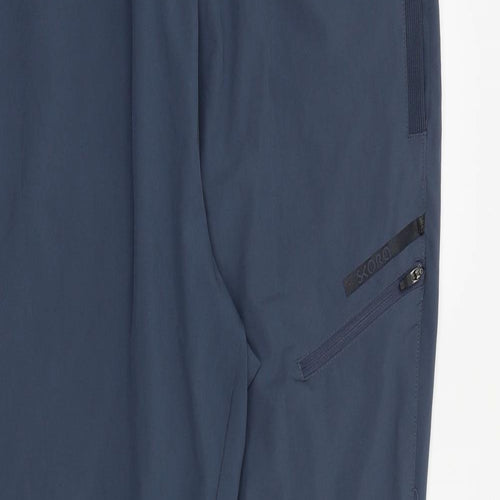 Skoro Mens Grey Polyester Trousers Size 32 in Regular Tie