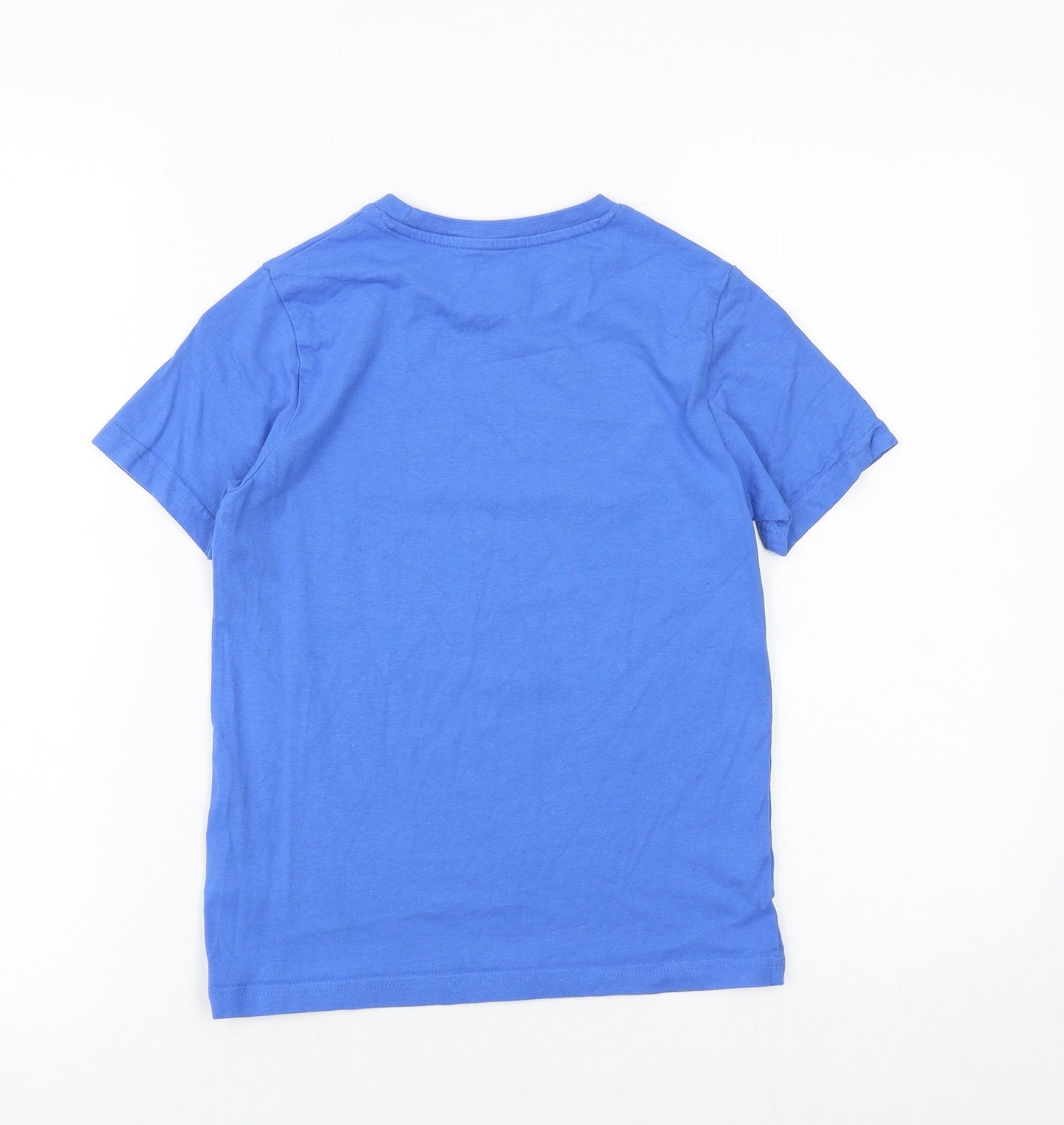 Studio Boys Blue 100% Cotton Basic T-Shirt Size 8-9 Years Round Neck Pullover - Legend