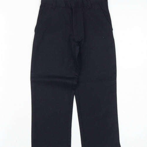 George Boys Blue Viscose Dress Pants Trousers Size 4-5 Years Regular Zip