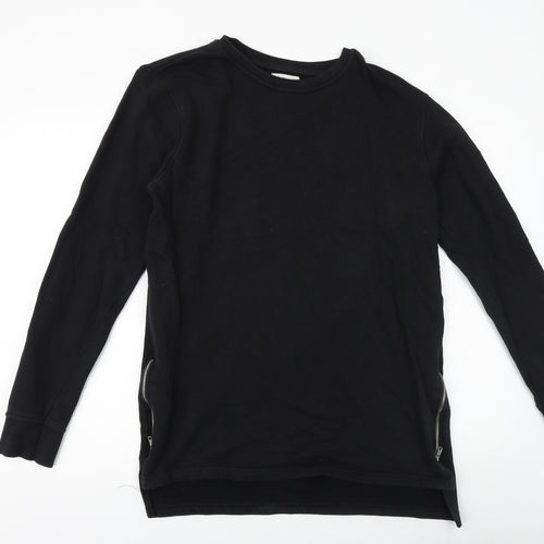 Cedar Wood State Mens Black Polyester Pullover Sweatshirt Size L