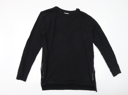 Cedar Wood State Mens Black Polyester Pullover Sweatshirt Size L
