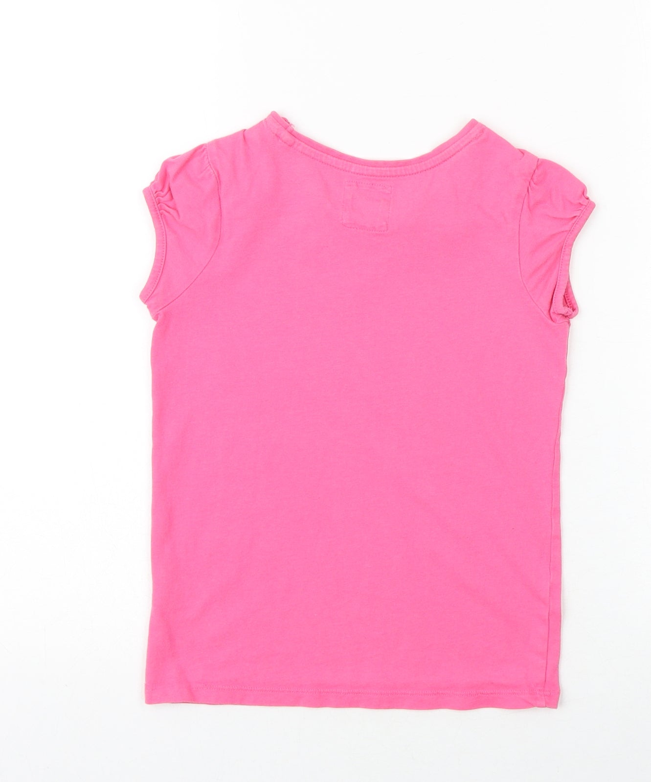 TU Girls Pink 100% Cotton Basic T-Shirt Size 8 Years Round Neck Pullover