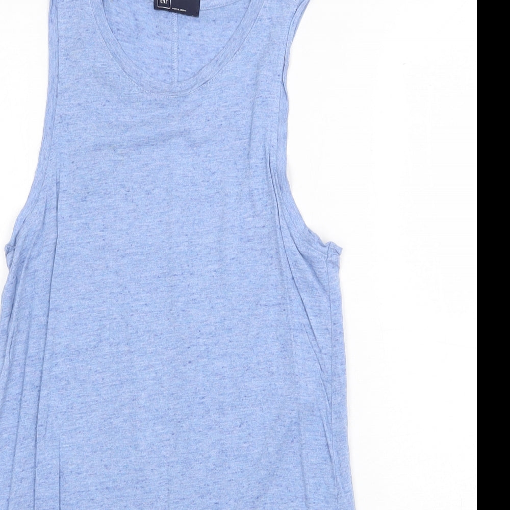 Gap Mens Blue Viscose T-Shirt Size XS Round Neck