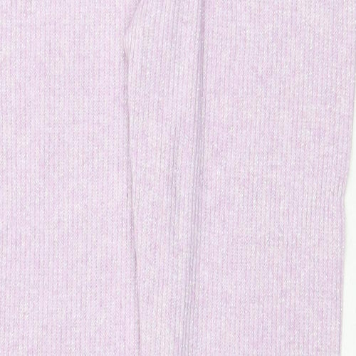 Preworn Girls Purple Viscose Jogger Trousers Size 12 Years Regular Drawstring