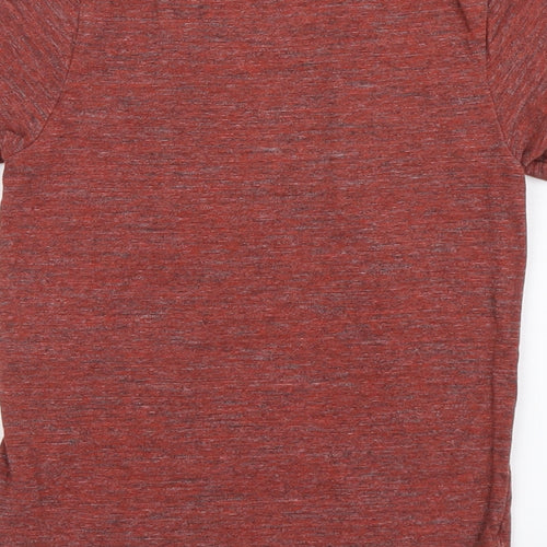 Nutmeg Boys Red Cotton Basic T-Shirt Size 8-9 Years Round Neck Pullover