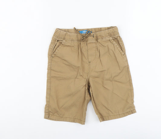 Primark Boys Beige Cotton Chino Shorts Size 4-5 Years Regular Drawstring