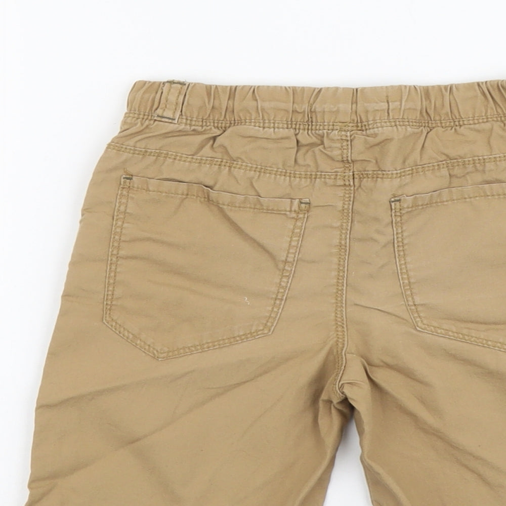 Primark Boys Beige Cotton Chino Shorts Size 4-5 Years Regular Drawstring