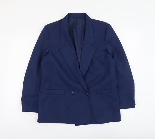 Littlewoods Womens Blue Polyester Jacket Suit Jacket Size 14