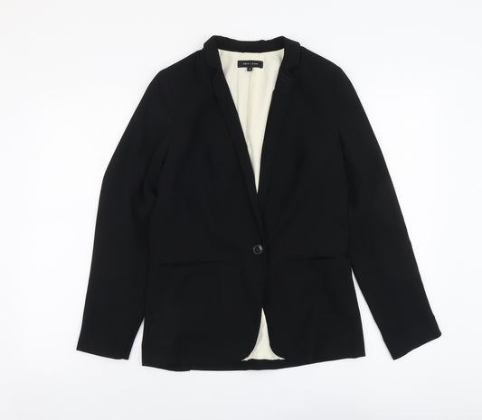 New Look Womens Black Polyester Jacket Blazer Size 8