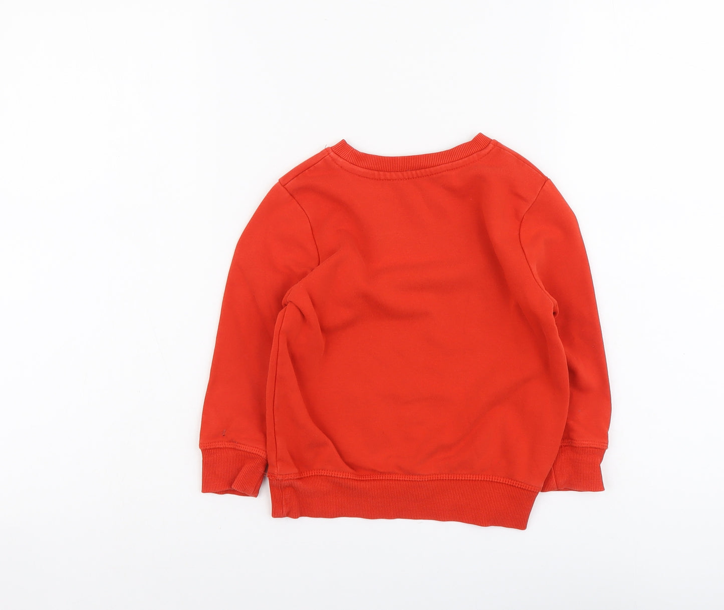George Boys Red Cotton Pullover Sweatshirt Size 2-3 Years Pullover - Little Monster