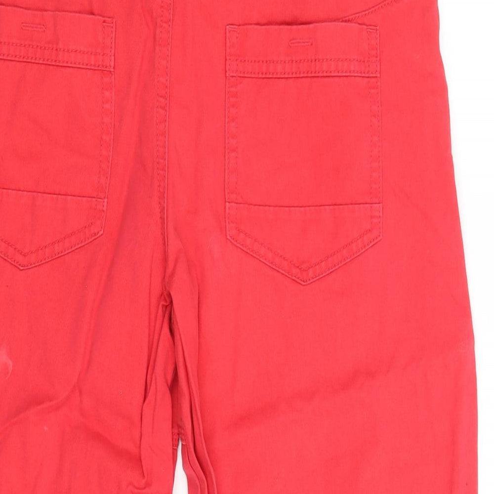 George Girls Pink Cotton Capri Trousers Size 13-14 Years Regular Zip