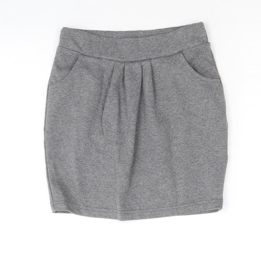 Very Girls Grey Polyester Tulip Skirt Size 8-9 Years Regular Pull On