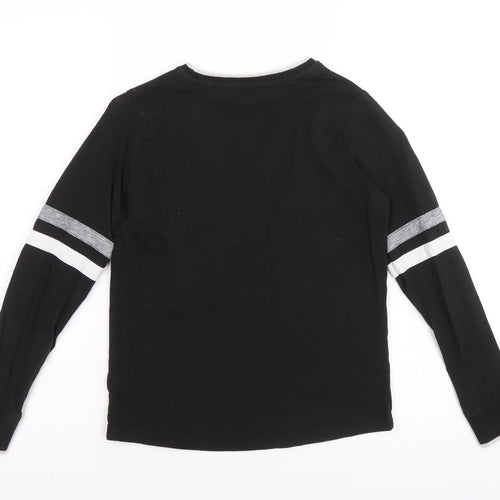 NEXT Boys Black Cotton Basic T-Shirt Size 9 Years Round Neck Pullover - Downloading...