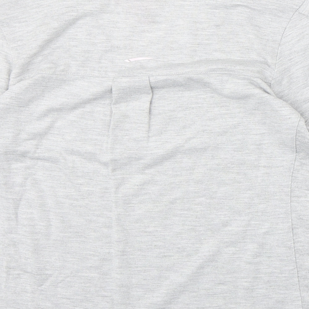 LA Gear Girls Grey Polyester Basic T-Shirt Size 13 Years V-Neck Pullover