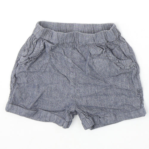 George Boys Blue 100% Cotton Chino Shorts Size 2-3 Years Regular