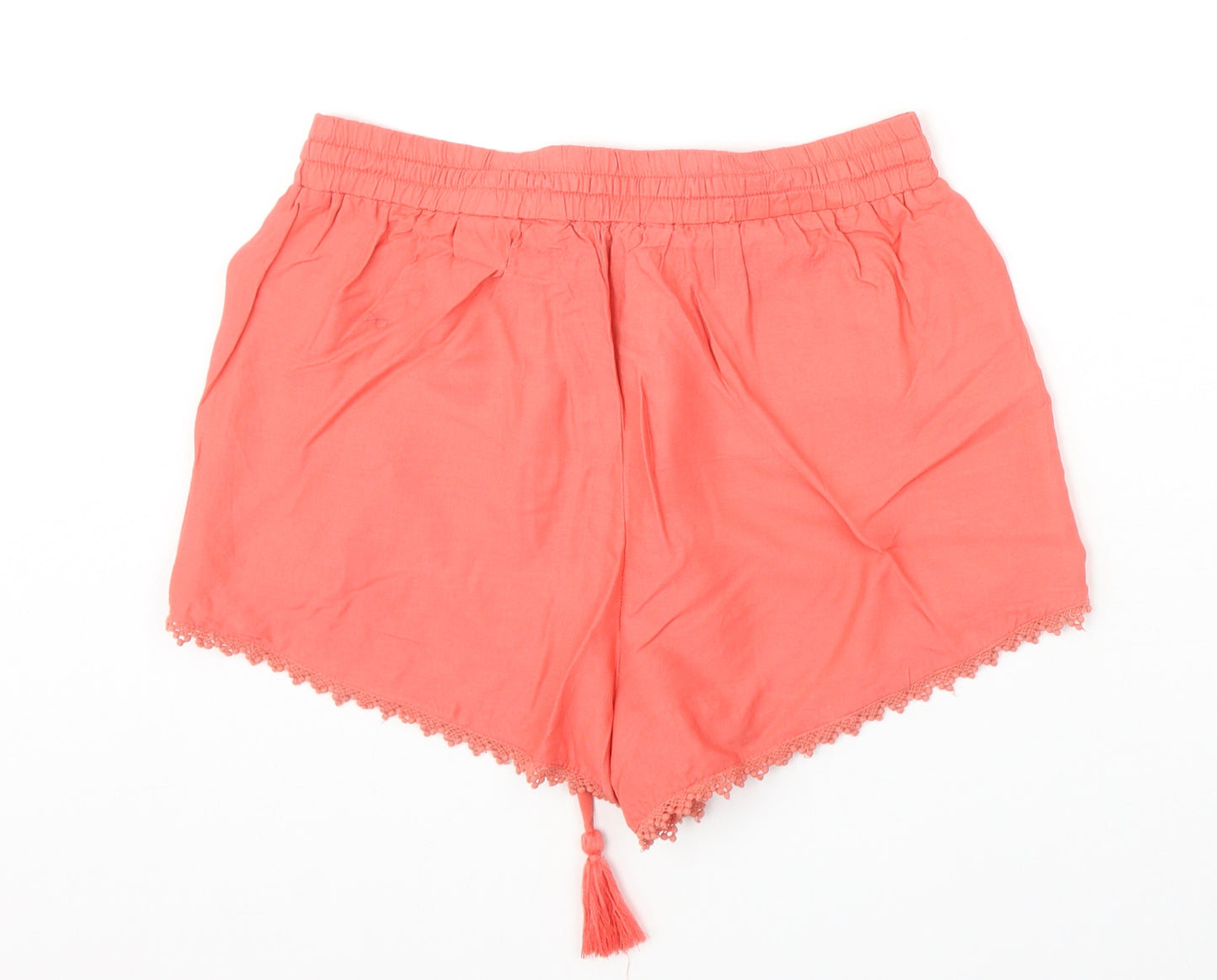 Atmosphere Womens Pink Viscose Basic Shorts Size 10 Regular Drawstring