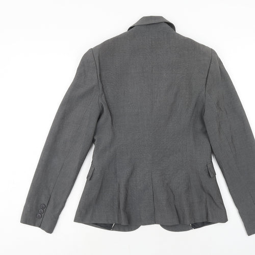 Papaya Womens Grey Polyester Jacket Suit Jacket Size 10